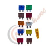 Предохранители флажковые в наборе ВАЗ 08 +++ с прищепкой (10шт)***50/500