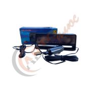 Часы автомобильные электронные 7010V + 2термометра, вольтметр, уровень заряда аккумулятора, широкие, черные