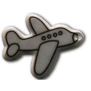 Брелок для ключей KIDS  САМОЛЕТ серебристый, светоотражающий РН6506/03