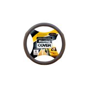 Оплетка руля AL -006 ЭКОКОЖА (M) 37-39см черная с оранжевой отстрочкой уп. 25 шт