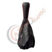 Ручка КПП КОЖ/ЗАМ  ЛЮКС 2108-2109 с красной отстрочкой