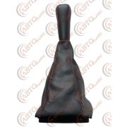 Ручка КПП с кожаным чехлом NEW PRIORA рамка с красной отстрочкой