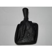 Ручка КПП с кожаным чехлом NEW PRIORA рамка с серой отстрочкой