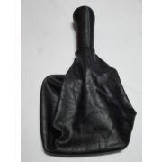 Ручка КПП с кожаным чехлом NEW PRIORA рамка с синей отстрочкой