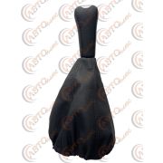 Ручка КПП с кожаным чехлом ЛЮКС 2108-2109 с черной отстрочкой