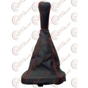 Ручка КПП с кожаным чехлом ЛЮКС 2110-12 с красной отстрочкой