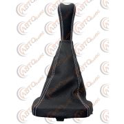 Ручка КПП с кожаным чехлом ЛЮКС 2110-12 с серой отстрочкой