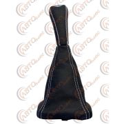 Ручка КПП с кожаным чехлом ЛЮКС 2114-15 с серой отстрочкой