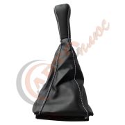 Ручка КПП КОЖ/ЗАМ  ЛЮКС ПРИОРА с белой отстрочкой