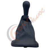 Ручка КПП с чехлом (натуральная кожа) 2114 черная с рамкой