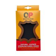 Оплетка руля на шнуровке кожаная ОР (L) 37-38см перфорированная черная, уп. 5 шт