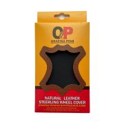 Оплетка руля на шнуровке кожаная ОР (М) 37-39см, черная, уп. 5 шт