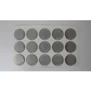 Наклейка  - ЗАКЛЕПКА серый металлик 1,2см лист 40/400 шт