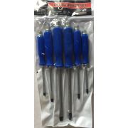 Набор ударных отверток ОТ-014   (6пр) в пакете с магнитным наконечником, синяя ручка уп. 48 шт