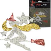 Наклейка СТИКЕР  PHANTOM PH5962 СТРАЗЫ девушка на метле