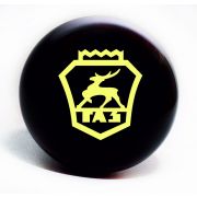 Ручка руля дерево лак лентяйка ДАВ -8-  ГАЗ эмблема, уп.10 шт