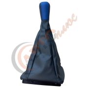 Ручка КПП с кожаным чехлом 2114 с рамкой синяя