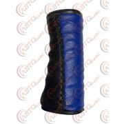 Ручка на ручной тормоз кожа  универсальная синяя