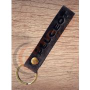 Брелок для ключей ЛЮВЕРС Темно-Коричневый  PEUGEOT (кожа)