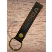 Брелок для ключей ЛЮВЕРС Темно-Коричневый SKODA  (кожа)