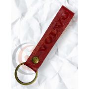 Брелок для ключей ЛЮВЕРС-Красный  VOLVO (кожа)