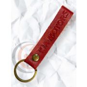 Брелок для ключей ЛЮВЕРС-Красный KIA (кожа)