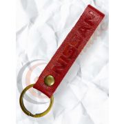 Брелок для ключей ЛЮВЕРС-Красный NISSAN (кожа)