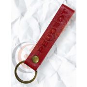 Брелок для ключей ЛЮВЕРС-Красный  PEUGEOT (кожа)