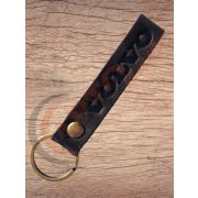 Брелок для ключей ЛЮВЕРС Темно-Коричневый VOLVO (кожа)