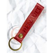 Брелок для ключей ЛЮВЕРС-Красный RENAULT (кожа)