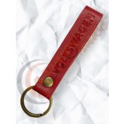 Брелок для ключей ЛЮВЕРС-Красный  VOLKSWAGEN (кожа)