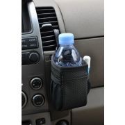 Держатель универсальный мешочек КОЖА на воздуховод АвтоБра кожа 2158-Ч (черный)