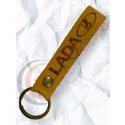 Брелок для ключей ЛЮВЕРС-Бежевый  LADA (кожа)