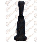 Ручка КПП с кожаным чехлом ЛЮКС Lada largus/Reno logan с синей отстрочкой