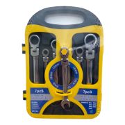 Набор  ключей- трещеточных с шарниром 150-3  7 предметов 
 ( 8мм,10мм,12мм,13мм,14мм,17мм,19мм)