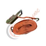 Стяжка груза 12 м, шир, 5см усиленный ремень (мах нагрузка 5000кг), оранжевая  в пакете уп. 5 шт