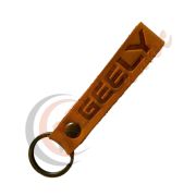 Брелок для ключей ЛЮВЕРС- Рыжий  GEELY (кожа)