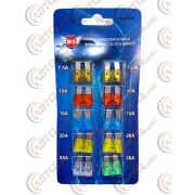 Предохранители флажковые в наборе ВАЗ 08   7,5-30А +++ без  прищепки 7530  (10шт)***50/500