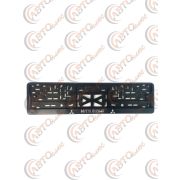 Рамка с защелкой  MITSUBISHI серебро гладкая  рельефная надпись уп 30 шт