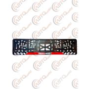 Рамка с защелкой шелкография STANDART CHAMPION полированная черная  уп 30 шт