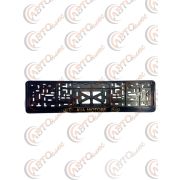 Рамка с защелкой  KIA золото  гладкая  рельефная надпись уп 30 шт