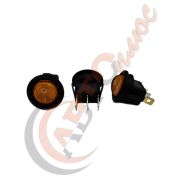 Переключатель круглый оранжевый 0-1 два контакта