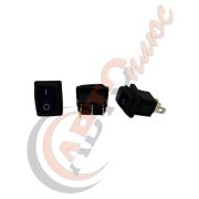 Выключатель прямоугольный герметичный 3контакта (синяя кнопка) Q-043