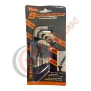 Набор ШЕСТИГРАННИКОВ 9пр короткие A-2002 уп. 72 шт