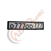 Рамка с защелкой без надписи 777 черная металлическая уп. 20 шт