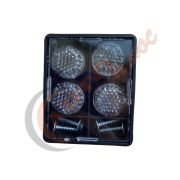 Болт-саморез номера с катофотом - белые  комплект 4 шт