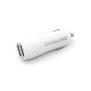 Адаптер -зарядка CARLINE 2 USB ch -2uw  (1А-2,1А 12/24V) белый, в блистере