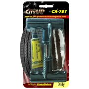 Набор для ремонта бескамерных шин CA -787 (рашпиль, игла, клей, 3 жгута), уп. 80 шт